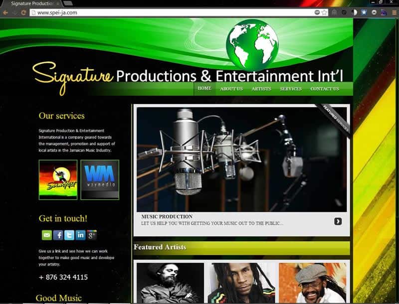 signature productions jamaica home page